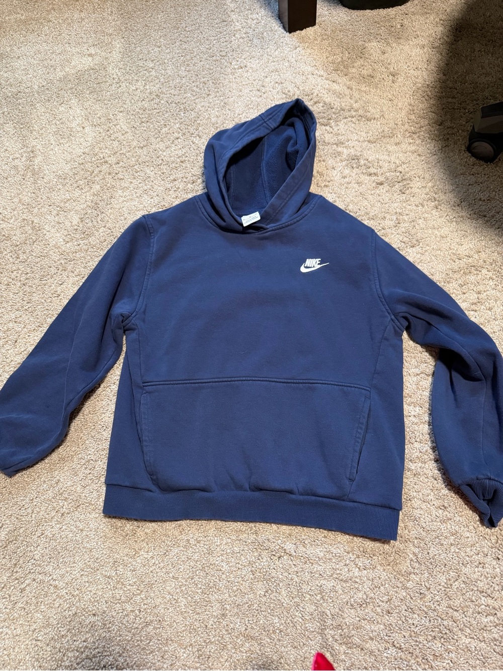 Nike Navy Pullover Hoodie with White Swoosh